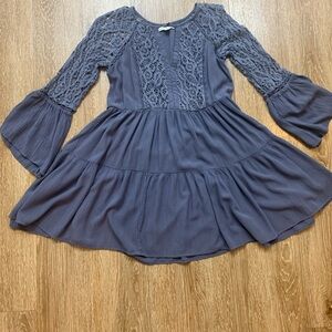 American eagle outfitters boho whimsy bell sleeve mini dress size S